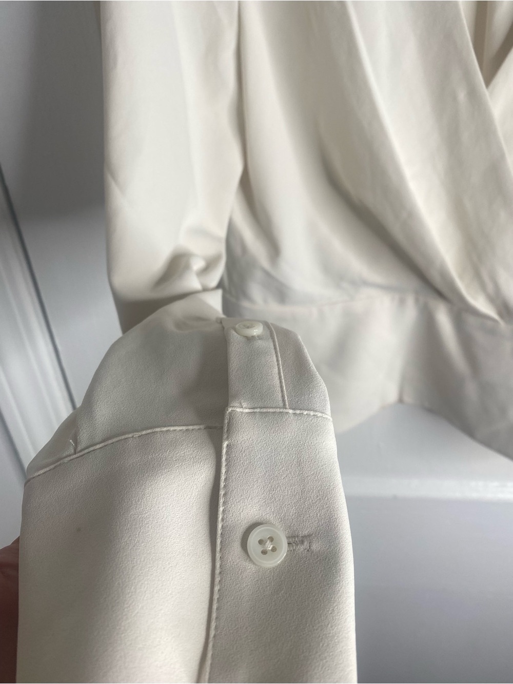 Club Monaco White Wrap Blouse - Picture 4 of 8